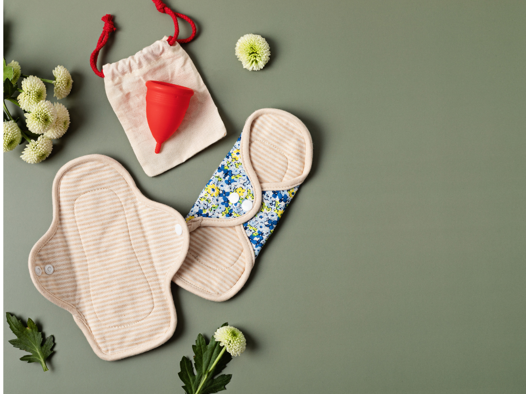 ending period problems by saving money and purchasing reusable menstrual cups, menstrual discs, and menstrual pads